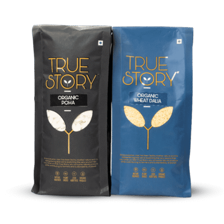 true story organic wheat daliya true story organic poha combo