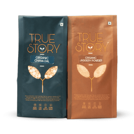 true story organic jaggery powder true story organic chana dal combo