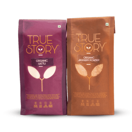 true story organic jaggery powder true story organic sattu flour combo